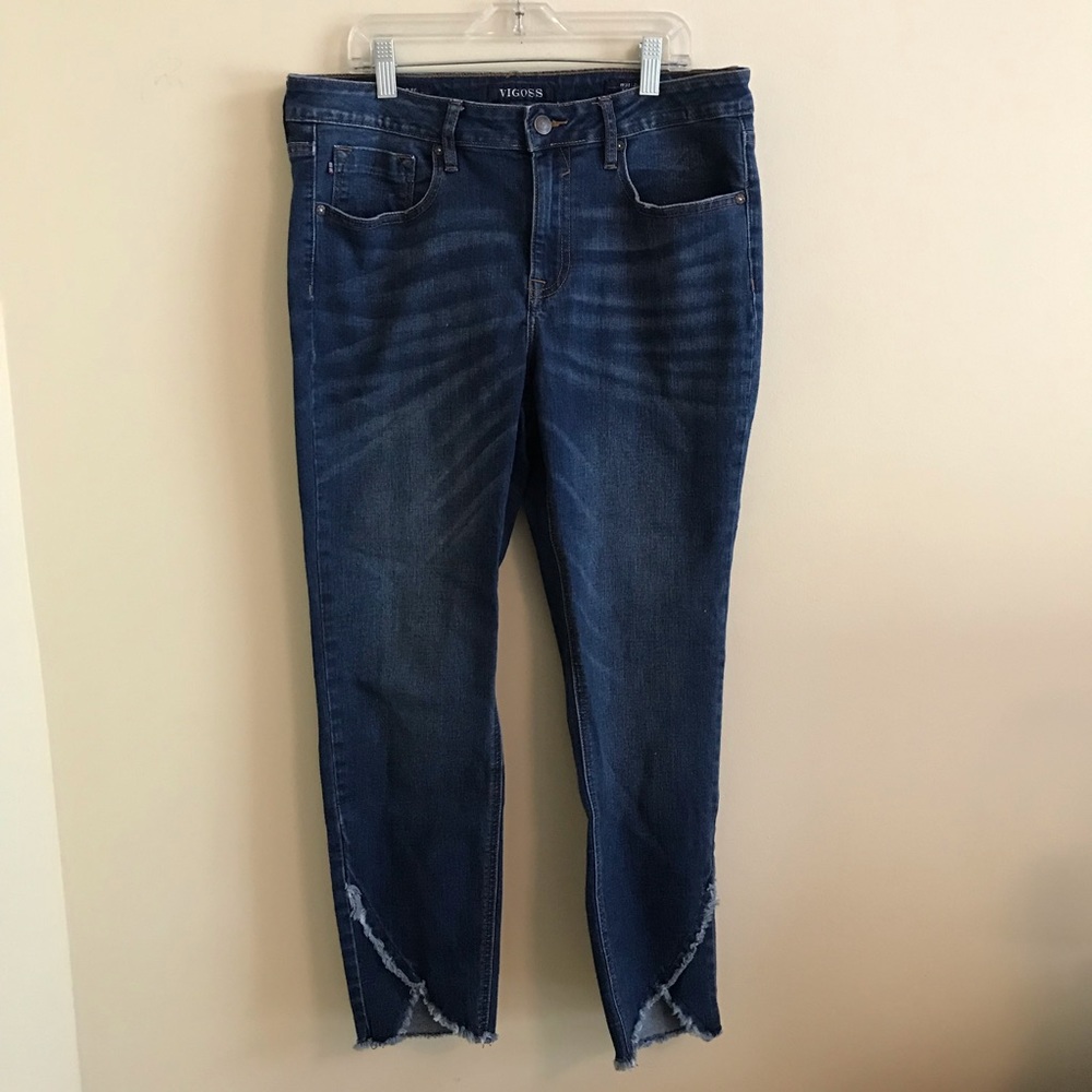 VIGOSS Dark Wash Mid Rise Marley Skinny Jeans